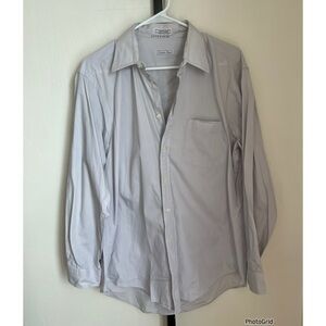 Vintage VTG Christian Dior Light Grey Button Down 16 34